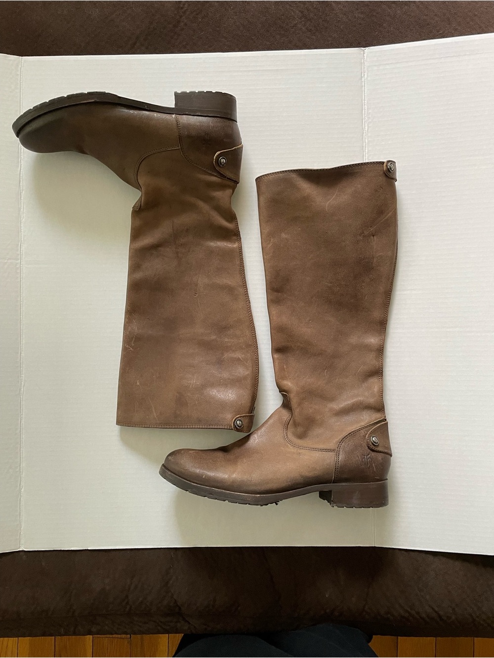 FRYE Women’s Brown Leather Knee High Riding Boots US 11B